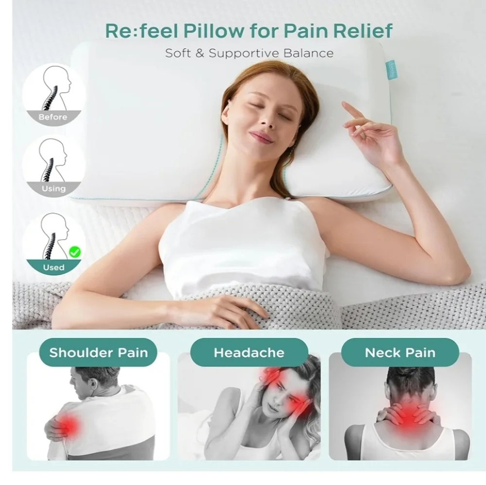 [RELEEP] NEW Soft Cooling ● Memory Foam ● Neck Cervical ● Ergonomic Pilllow